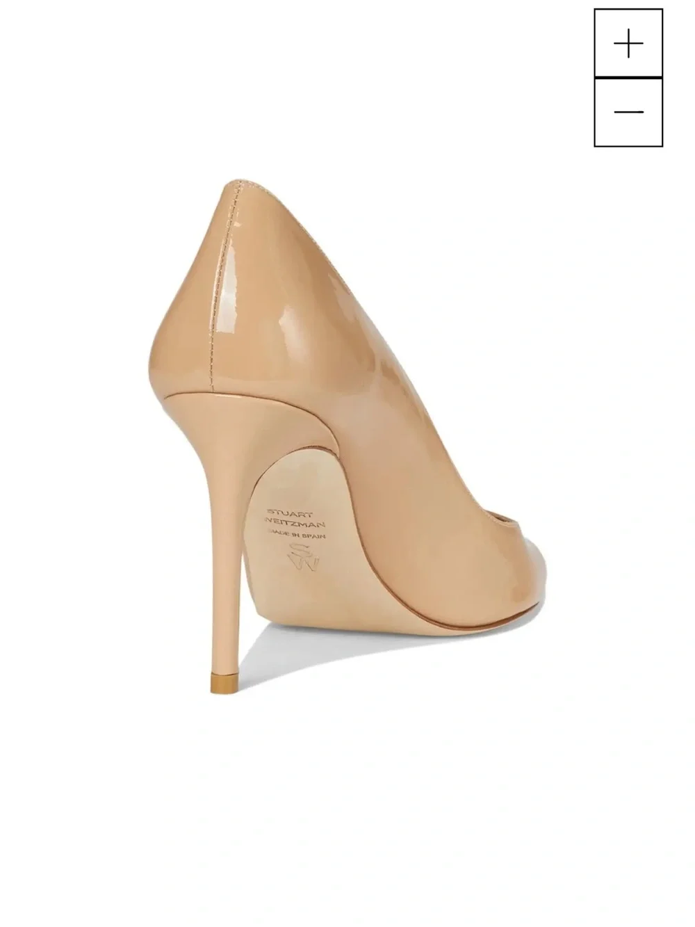Stuart Weitzman Nude Patent Pointed-Toe Stiletto Pumps - Picture 3 of 8